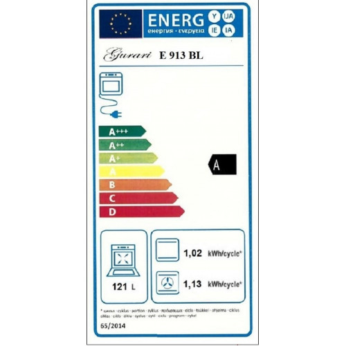 Gurari Induktions Standherd 90 cm in Schwarz E 913 BL+GCH S 411 90 BL PRIME N + Dunstabzugshaube 90 cm
