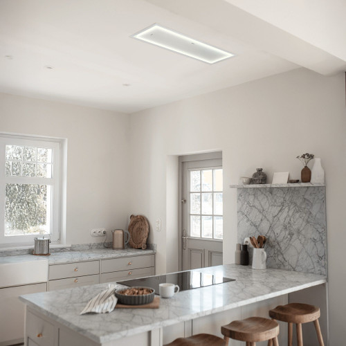 Gurari Deckenhaube GCH 974 WH 90  Diamond Dunstabzugshaube 850m³/h, Abluft/ Umluft