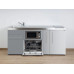 Stengel Miniküche MPGSM 180 A, 180 cm, Edelstahl mit Kühlschrank, Geschirrspüler