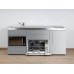 Stengel Miniküche MPGSMOS 180, Edelstahl, 180 cm, Kühlschrank, Geschirrspüler, Induktion