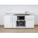 Stengel Miniküche MPGSM 180 A, Weiß, 180 cm, Kühlschrank, Geschirrspüler, Induktion