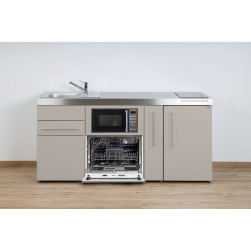 Stengel Miniküche MPGSM 180A, Sand, 180 cm, Kühlschrank, Geschirrspüler, Induktion