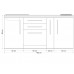 Stengel Miniküche MPGS 180 A, 180 cm, Schwarz, Kühlschrank, Geschirrspüler, Induktion