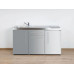 Stengel Miniküche Premiumline MP150 Edelstahl,  Küchenzeile 150cm mit Kühlschrank