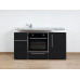 Stengel Miniküche Premiumline MPB 150 mit Backofen und Kühlschrank Schwarz 150 cm