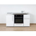 Stengel Miniküche Premiumline MPB 150 mit Backofen und Kühlschrank Weiß 150 cm