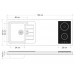 Stengel Miniküche Premiumline MPB 150 mit Backofen und Kühlschrank Weiß 150 cm