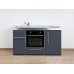 Stengel Miniküche Premiumline MPB 150 mit Backofen und Kühlschrank Schiefergrau 150 cm