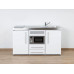 Stengel Miniküche Premiumline MPM 150 Weiß 150cm mit Kühlschrank und Mikrowelle