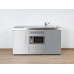 Stengel Miniküche Premiumline MPM 150 Edelstahl 150cm mit Kühlschrank und Mikrowelle