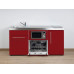 Stengel Miniküche MPGSM 170 Bordeauxrot (170 cm) mit Kühlschrank, Geschirrspüler und Mikrowelle
