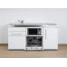 Stengel Miniküche Premiumline MPGSM 170 Weiß (170 cm) mit Kühlschrank, Geschirrspüler, Mikrowelle