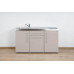 Stengel Miniküche Premiumline MP150 Sand, Küchenzeile 150 cm mit Kühlschrank