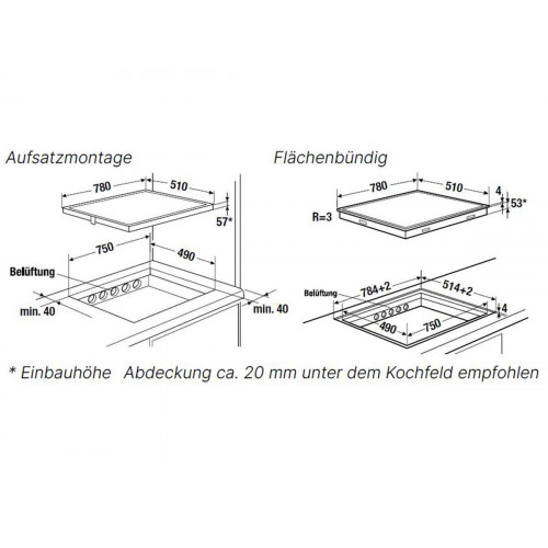 Küppersbusch  KI8880.1SR Kochfeld, 80 cm, 6 Induktionzonen, 3 Flexzonen, glideControl+, 10 Sonderfkt. 