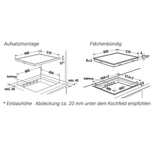 Küppersbusch  KI9880.1SR Kochfeld, 90 cm, 6 Induktionzonen, 3 Flexzonen