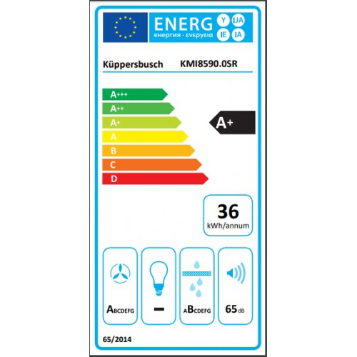 Küppersbusch KMI8590.0SR Muldenlüfter, 80cm, 4 Induktionszonen, 2 Flexzonen