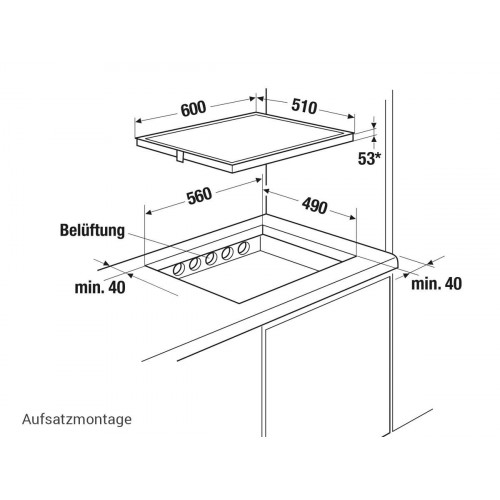 Küppersbusch KI6550.0SR Kochfeld, 60 cm, 4 Induktionzonen, 1 Flexzone, glideControl+