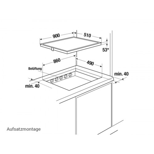 Küppersbusch KI9550.0SR Kochfeld, 90 cm, 5 Induktionzonen, 1 Flexzone