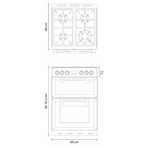 Standherd STOVES RICHMOND 600 DF EU GAS Creme  Range Cooker 