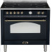 Standherd LOFRA - DOLCEVITA INDUKTION - SINGLE OVEN 90cm - RNMG 96 MFT/ 5 I - Black Messing Finish  Range Cooker