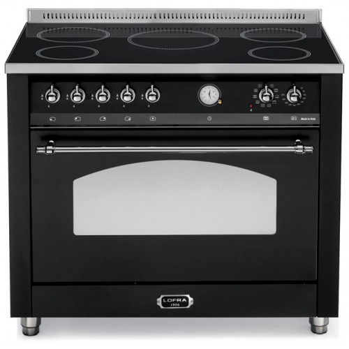 Standherd LOFRA - DOLCEVITA INDUKTION - SINGLE OVEN 90cm - RNMG 96 MFT/ 5 I - Black Chrome Finish  Range Cooker