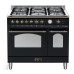 Standherd LOFRA - DOLCEVITA - DOUBLE OVEN 90 cm - RNMD 96 MFTE/ CI - Black - Bronze Finish Range Cooker