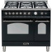 Standherd LOFRA - DOLCEVITA - DOUBLE OVEN 90 cm - RNMD 96 MFTE/ CI - Black - Chrome Finish Range Cooker