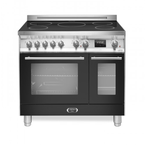 Standherd LOFRA - VENEZIA INDUKTION - DOUBLE OVEN - PNMD 96 MFTE/ 5I - EDELSTAHL BLACK DOOR  Range Cooker