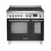 Standherd LOFRA - VENEZIA INDUKTION - DOUBLE OVEN - PNMD 96 MFTE/ 5I - EDELSTAHL BLACK DOOR  Range Cooker