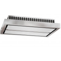 Baumann Aura 90 WGL Umluft Deckenhaube 90cm Weißglas Edelstahl 