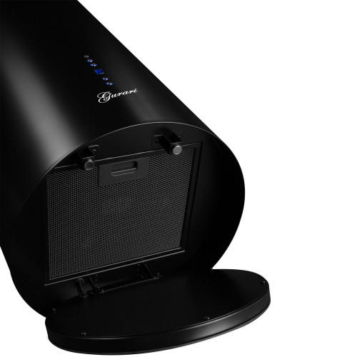 GURARI Inselhaube GCH 792 BL Diamond, Dunstabzugshaube Insel 40 cm Schwarz 850m³/h