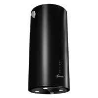 GURARI Inselhaube GCH 792 BL Diamond, Dunstabzugshaube Insel 40 cm Schwarz 850m³/h