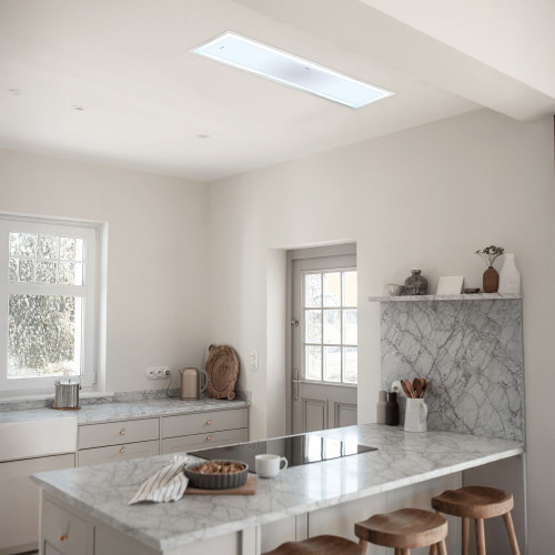 Gurari Deckenhaube GCH 974 WH 120 Diamond Dunstabzugshaube 850m³/h, Abluft/ Umluft