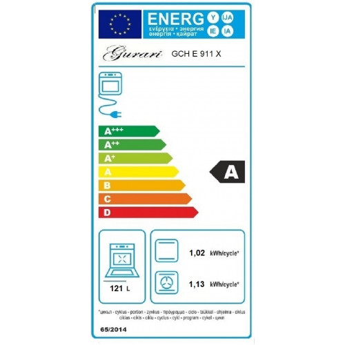 Gurari GCH E 911 X Edelstahl Gas Elektro Standherd 90 cm 121 L