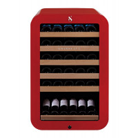 Swisscave Weinkühlschrank WL 120 F RED, 1-Zonen Weinkühlschrank, 35 Flaschen, 83cm (H), Retro Style