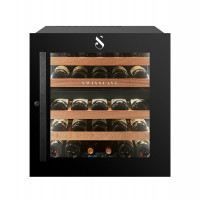 Swisscave Weinkühlschrank WLI-90 DF, 2-Zonen Weinkühlschrank für Kücheneinbau, 22 Flaschen, 60cm (H)