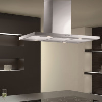 Dunstabzugshaube 90cm Baumann Mira Isola 90 850m³/h Inox Abluft Umluft Edelstahl