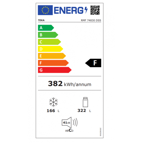 Teka RMF74830DSS LongLife No Frost Side by Side-Kühl-Gefrierkombination mit 4 Türen und IonClean Technologie 