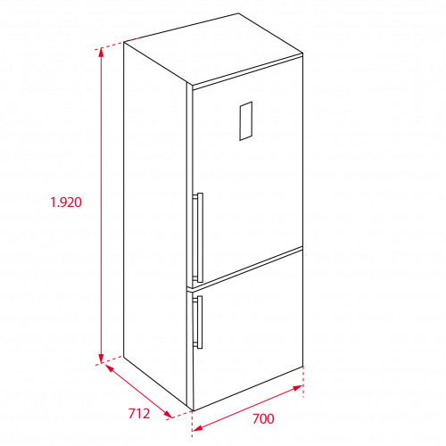 Teka RBF78720SSEU LongLife No Frost Kühl-Gefrierkombination, 192cm