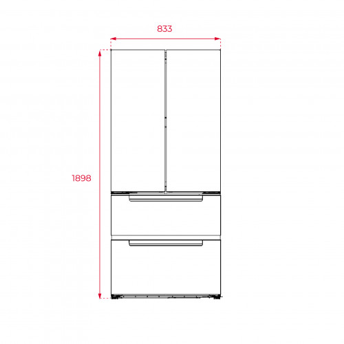 Teka RFD77820SSEU French Door LongLife No Frost Kühl-Gefrierkombination, 2 Türen, 2 Schubladen