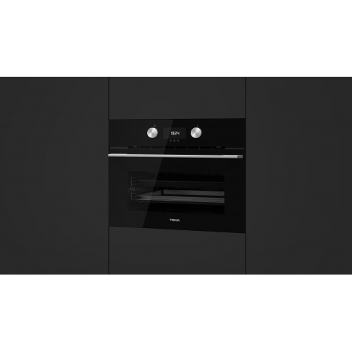 Teka HLC8440CBK Kompakt-Backofen mit HydroClean® ECO-Reinigungssystem und Mikrowellenfunktion