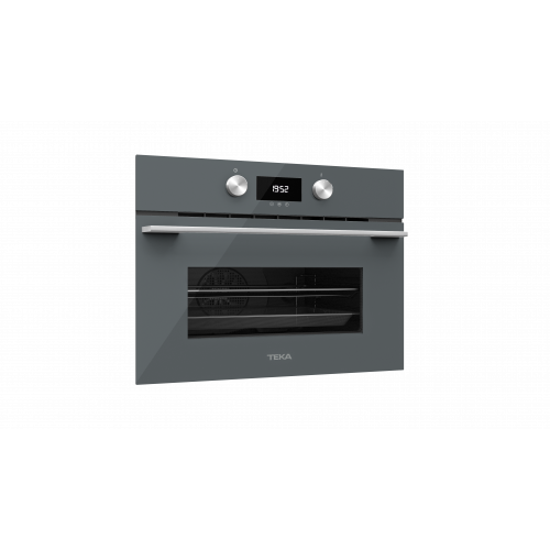 Teka HLC8440CST Kompakt-Backofen mit HydroClean® ECO-Reinigungssystem und Mikrowellenfunktion 45cm, 11 Funktionen, Stone grey