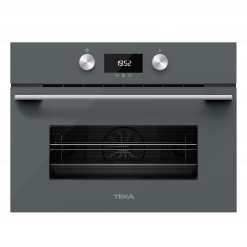 Teka HLC8440CST Kompakt-Backofen mit HydroClean® ECO-Reinigungssystem und Mikrowellenfunktion 45cm, 11 Funktionen, Stone grey