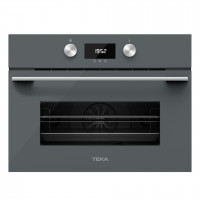 Teka HLC8440CST Kompakt-Backofen mit HydroClean® ECO-Reinigungssystem und Mikrowellenfunktion 45cm, 11 Funktionen, Stone grey