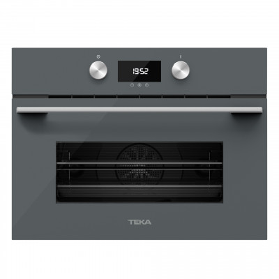 Teka HLC8440CST Kompakt-Backofen mit HydroClean® ECO-Reinigungssystem und Mikrowellenfunktion 45cm, 11 Funktionen, Stone grey