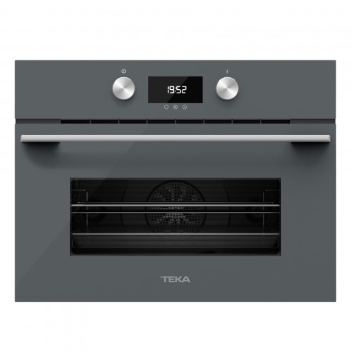 Teka HLC8440CST Kompakt-Backofen mit HydroClean® ECO-Reinigungssystem und Mikrowellenfunktion 45cm, 11 Funktionen, Stone grey