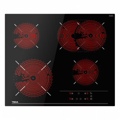 Teka TTB64320TTCBK 60cm Glaskeramikkochfeld mit 4 Kochzonen