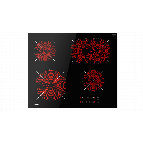 Teka TTB64320TTCBK 60cm Glaskeramikkochfeld mit 4 Kochzonen