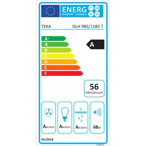Teka DLH1185T Wandhaube mit Touchcontrol und EcoPower Motor, 110cm