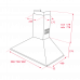 Teka DBB60 Pyramiden-Wandhaube mit Drucktasten, 60cm